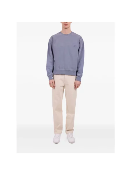 Bluza A.p.c. z logo niebieska