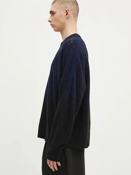 Sweter wełniany 'Lazer Selfie' Sweater granatowy lekki niebieski
