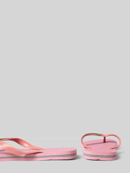 Japonki z detal z logo Havaianas różowe