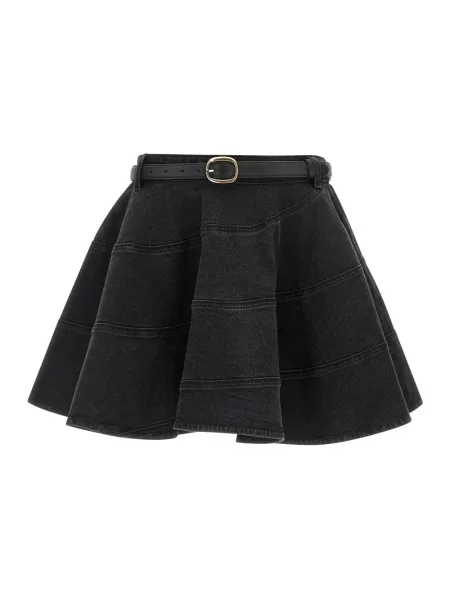 Mała mały spódnica jeansowa Self-portrait czarna