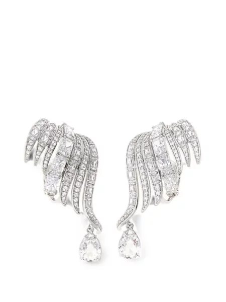 Cercei Swarovski alb
