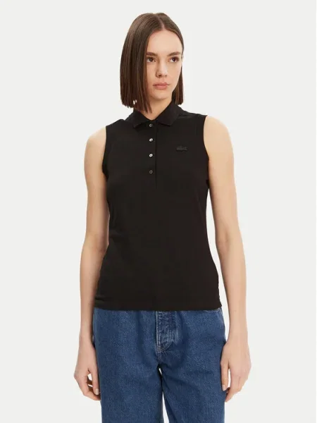 Lacoste Pólóing Slim Fit fekete