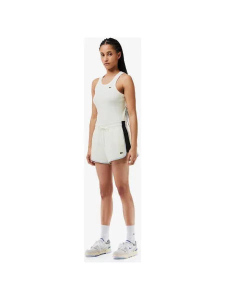 Spodenki Lacoste Contrasted Doble czarne 40 białe