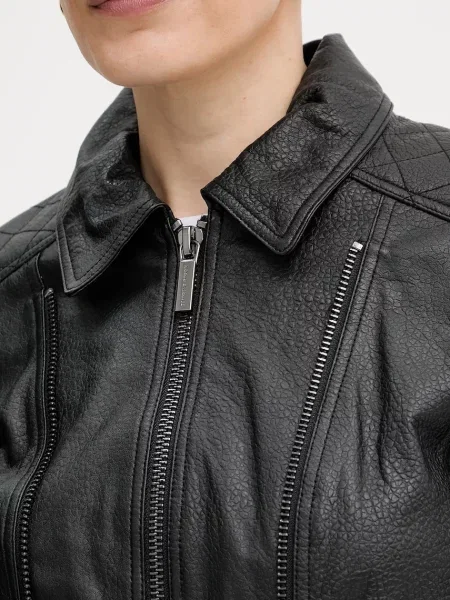 Armani Exchange kurtka skórzana przejściowa czarny