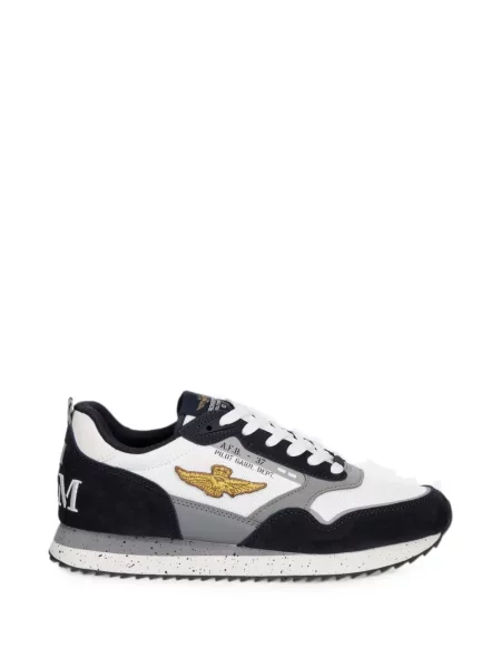 Sneakerși Aeronautica Militare cu broderie alb