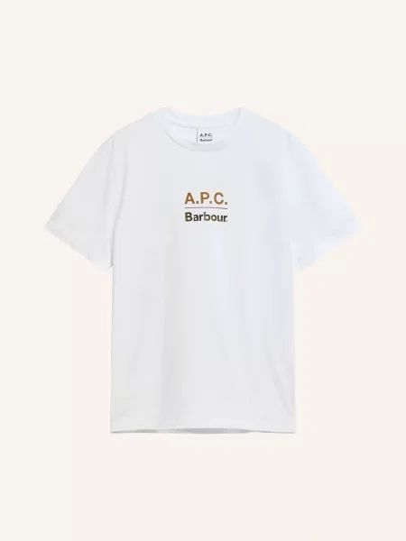 Barbour T-Shirt weiss biała