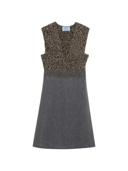 Rochie Prada tricotate chunky gri