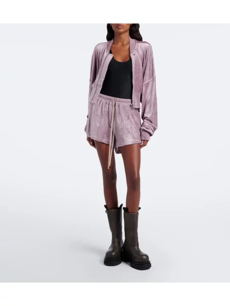 Geacă bomber Rick Owens de catifea roz