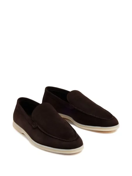 Pantofi loafer Scarosso din piele de căprioară maro