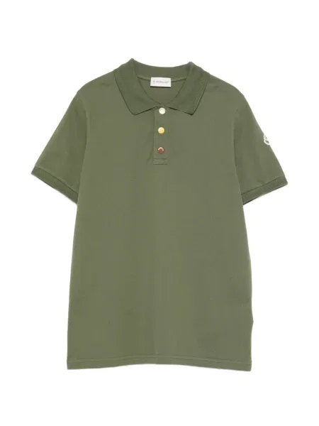 Koszulka polo dziecięca Moncler Enfant zielona