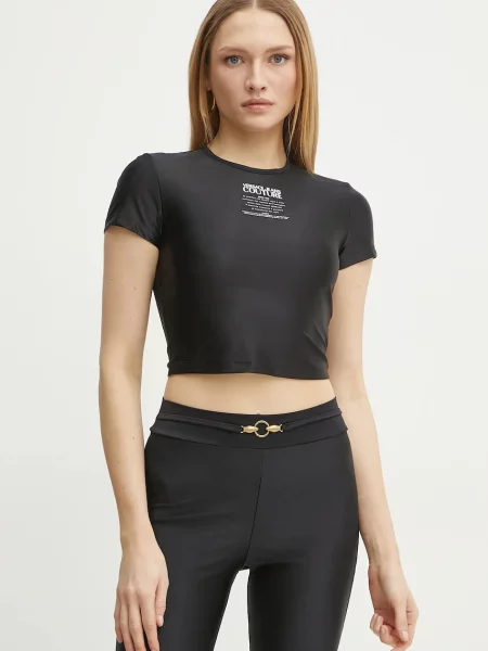 Koszulka Versace Jeans Couture z krótkim rękawem czarna