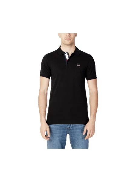Koszulka polo Tommy Jeans czarna