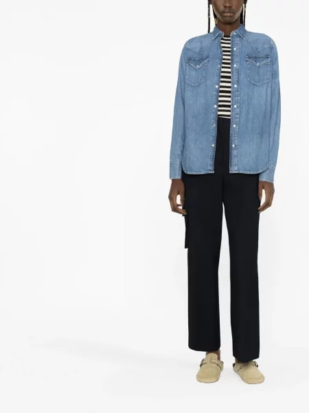 Długa koszulka Polo Ralph Lauren bez rękawów z kaszmiru niebieska