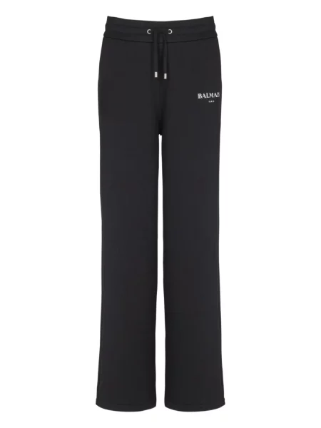 Pantaloni Balmain cu imagine negru