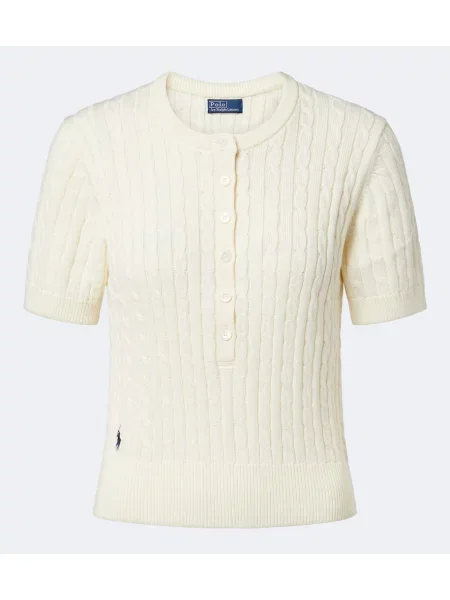 Pulover Polo Ralph Lauren tricotate alb
