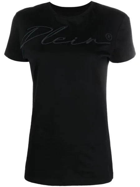 Tricou Philipp Plein cu broderie negru