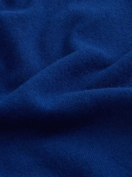 Pulover Woolrich de lână cu decolteu rotund albastru