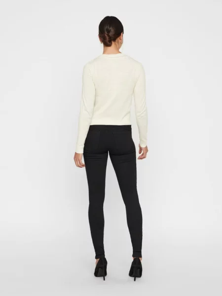 Jeansy z dodatkiem streczu model ‘Tanya’ Vero Moda czarne