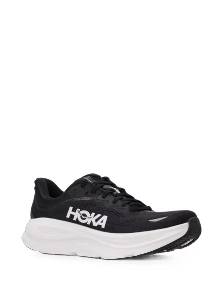 Sneakerși Hoka cu șireturi cu imagine din dantelă negru