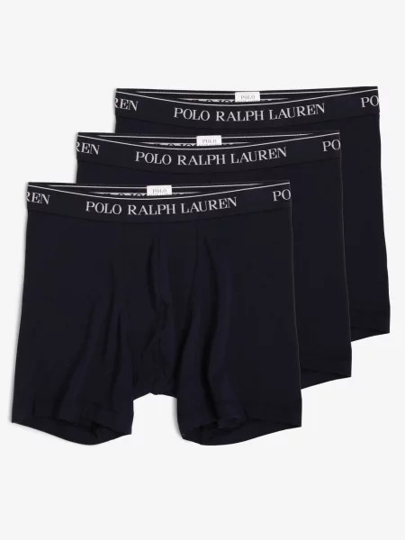 Polo Ralph Lauren Obcisłe bokserki pakowane po 3 szt. Mężczyźni jednolity L niebieski