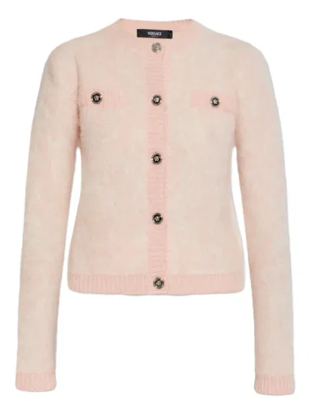 Cardigan Versace de mohair roz