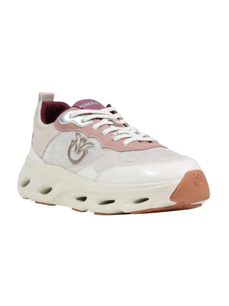 Sneakersy Pinko skórzane beżowe