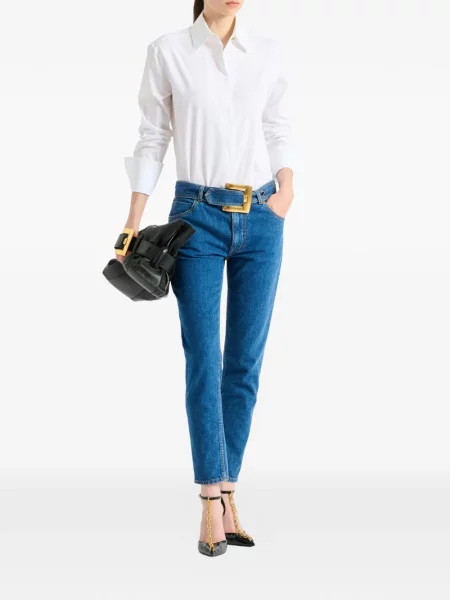 Cu centură blugi Balmain albastru