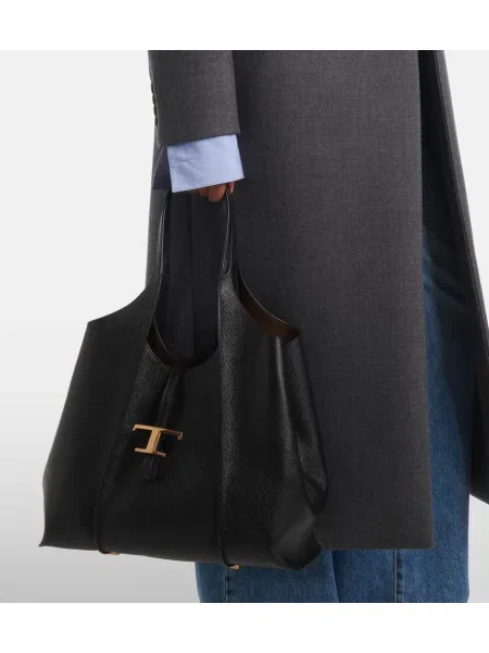Bőr bőr táska Tod's fekete
