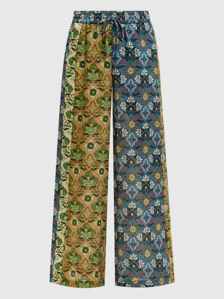 Палаццо Ali Spliced з льону в стилі печворк Alemais