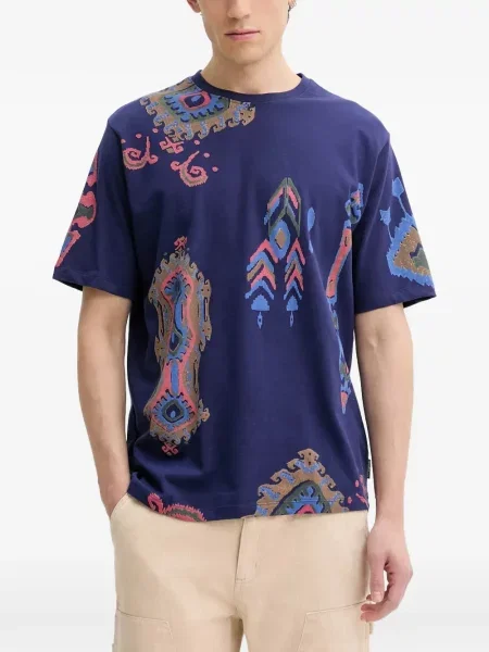 Tricou Desigual cu imagine albastru
