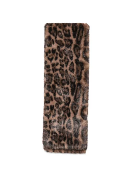 Fular Betta Corradi cu imagine cu model leopard maro