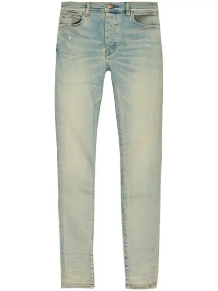 Skinny džíny Amiri s nízkým pasem modré