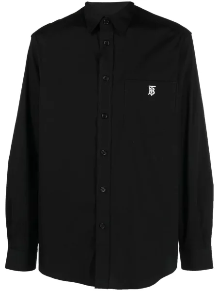 Košile Burberry s výšivkou černá