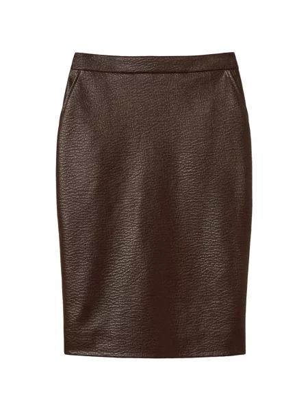 Fustă din piele Twinset maro