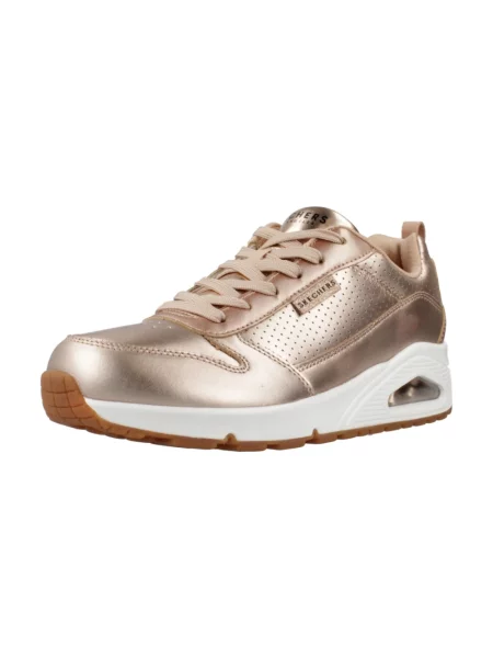 Sneakersy Skechers skórzane żółte