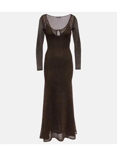 Rochie maxi Tom Ford de costum maro