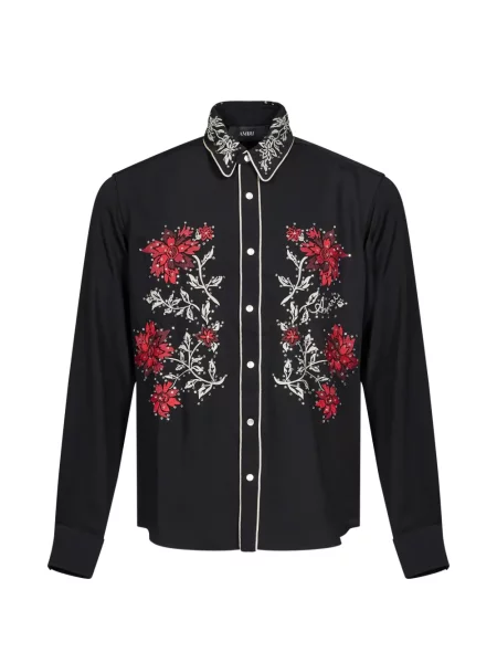 Cămașă Amiri cu model floral negru