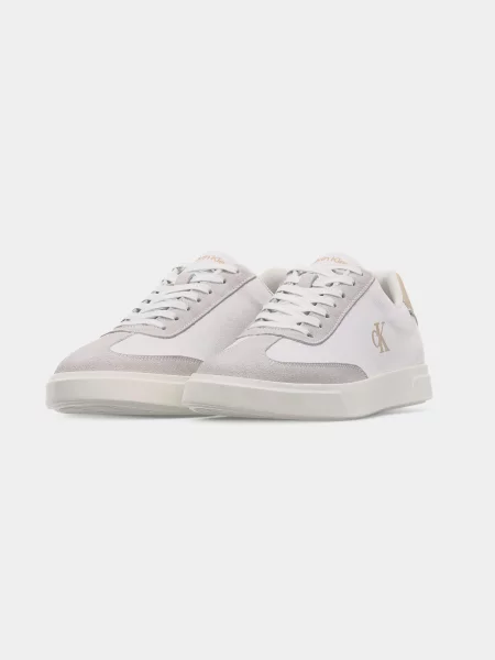 Pantofi Calvin Klein Jeans din piele alb
