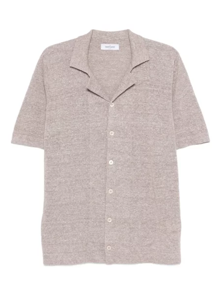 Lanena košulja Gran Sasso smeđa