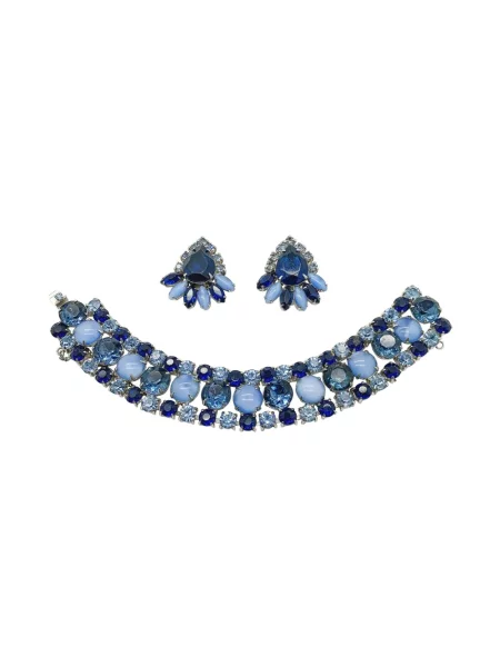 Cercei Jennifer Gibson Jewellery de cristal argintiu