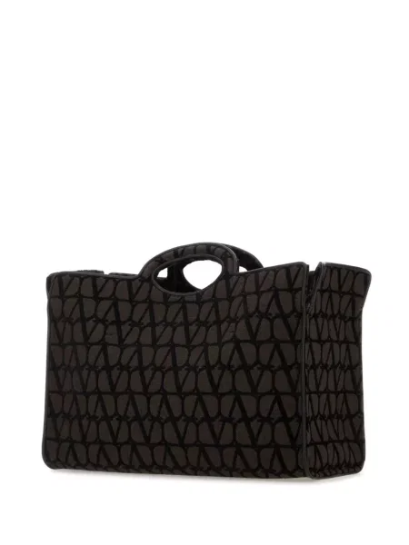 Τσάντα shopper Valentino Garavani ζακάρ καφέ