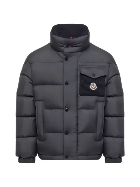 Kurtka dziecięca Moncler Enfant niebieska