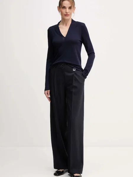 Блузка United Colors of Benetton однотонна синій