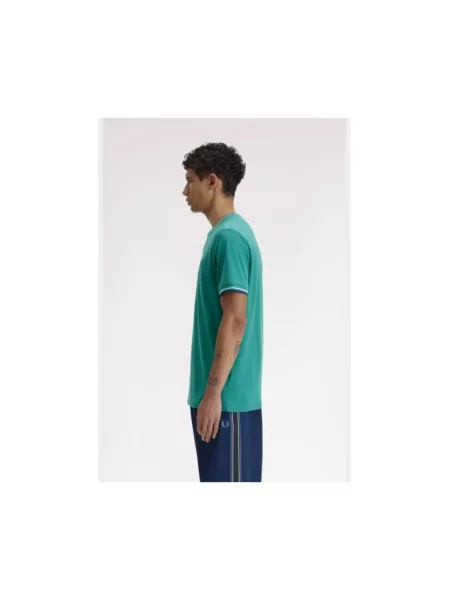 Koszulka Fred Perry ze sznurkiem zielona