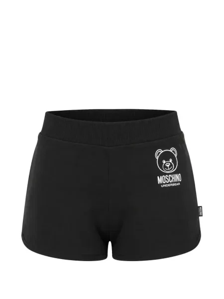 Ursuleț de pluș pantaloni scurți Moschino cu imagine negru