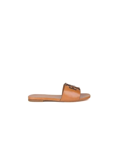Klapki Tory Burch beżowe