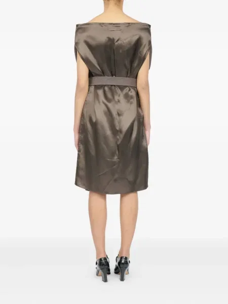 Вълнена костюм рокля Mm6 Maison Margiela сиво