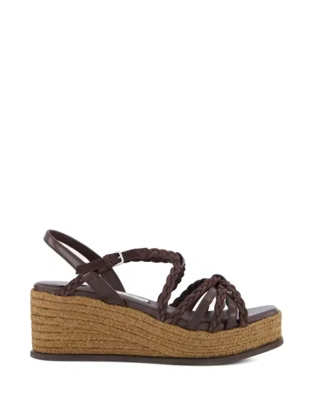 Sandale Jimmy Choo din piele cu pană maro