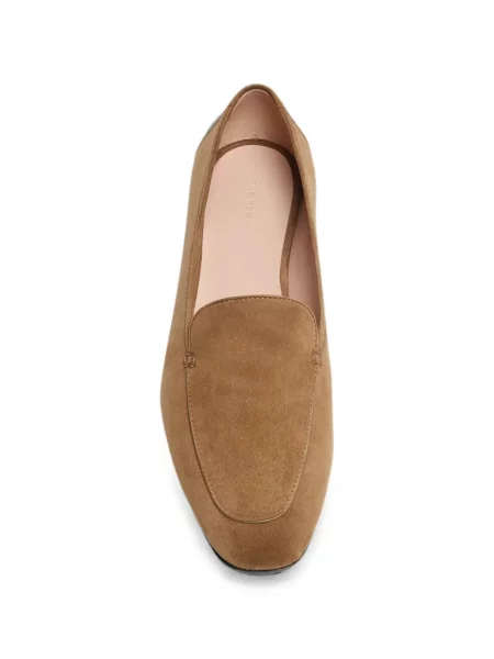 Pantofi loafer The Row din piele de căprioară