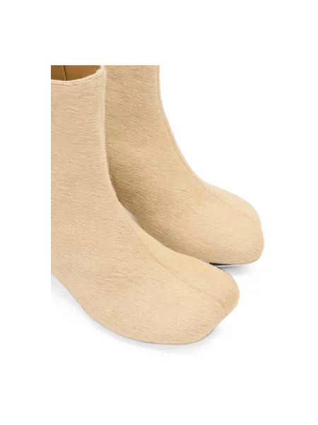 Botki Mm6 Maison Margiela skórzane beżowe